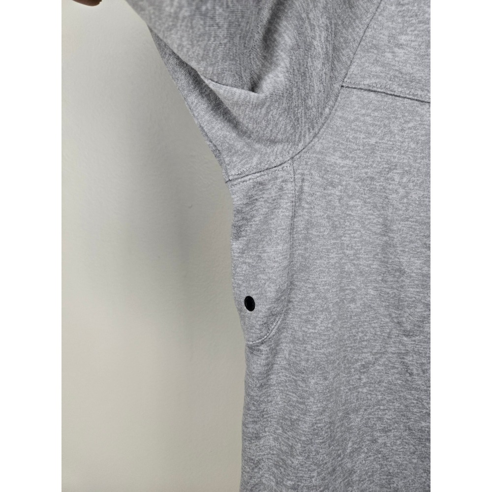 American Eagle Mens Gray Activewear Hoodie Sweatshirt Zip Pockets Small AE Logo - Picture 13 of 13